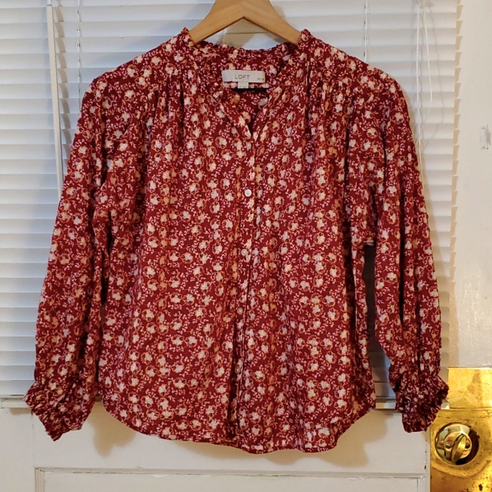LOFT Floral Blouse